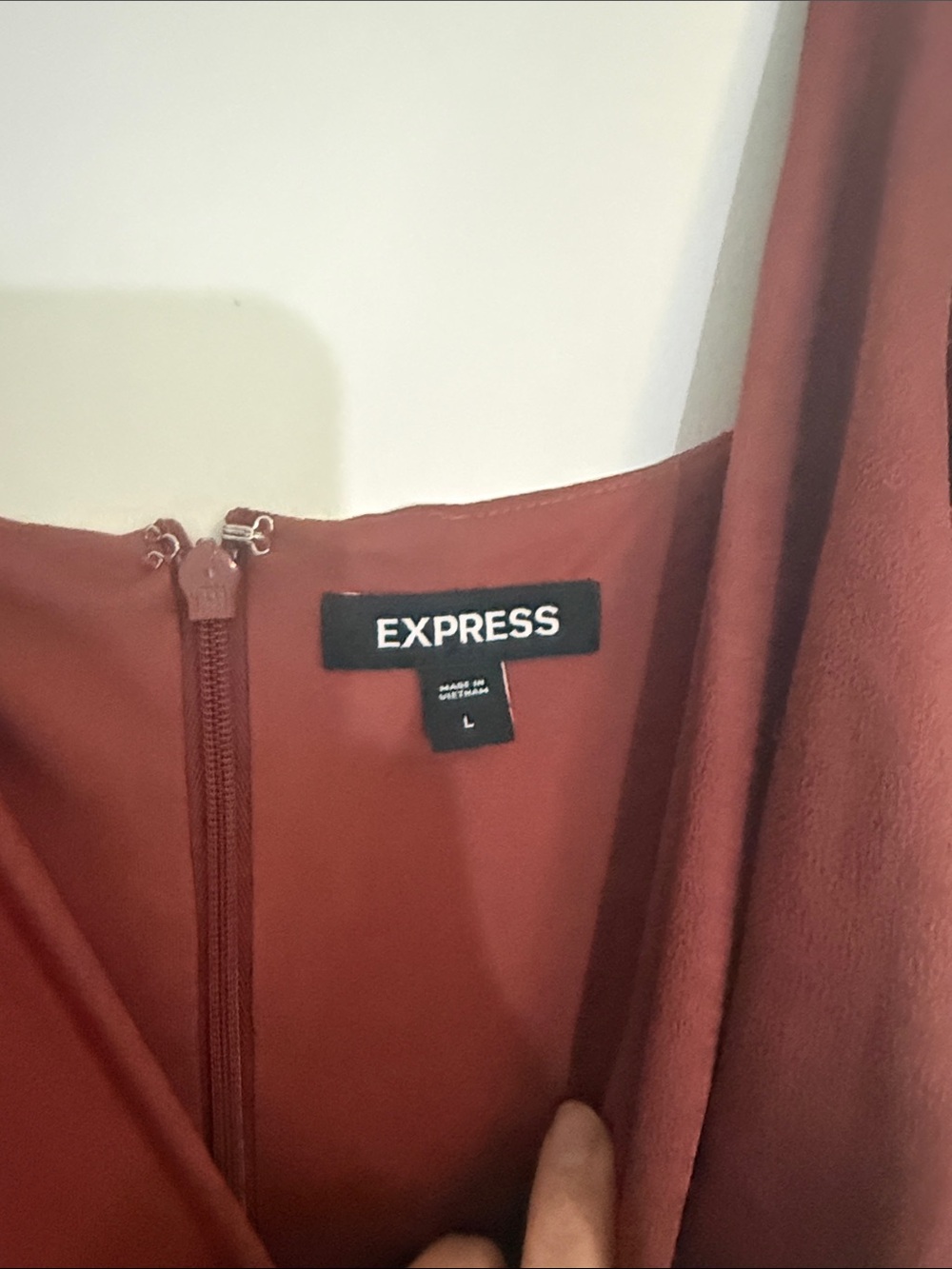 Express Rust Red Mini Wrap Dress - Picture 2 of 2